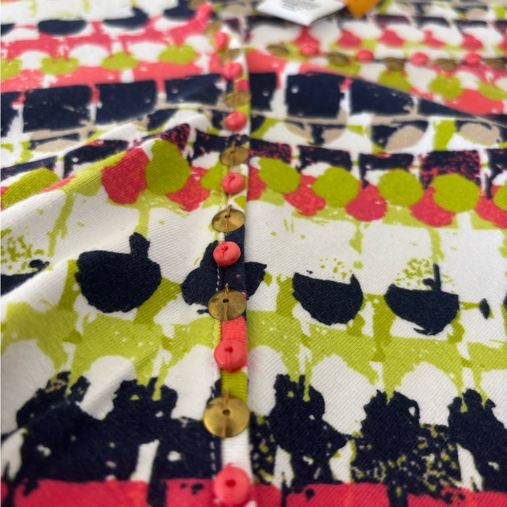 Ruby Rd. Multicolor Geometric Long Sleeve Top - Picture 4 of 5